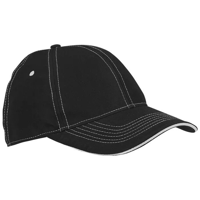 6 Panel Microfibre Stitch Cap