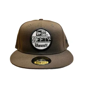 808ALLDAY New Era 59fifty Walnut Hawaii Sticker Fitted Cap