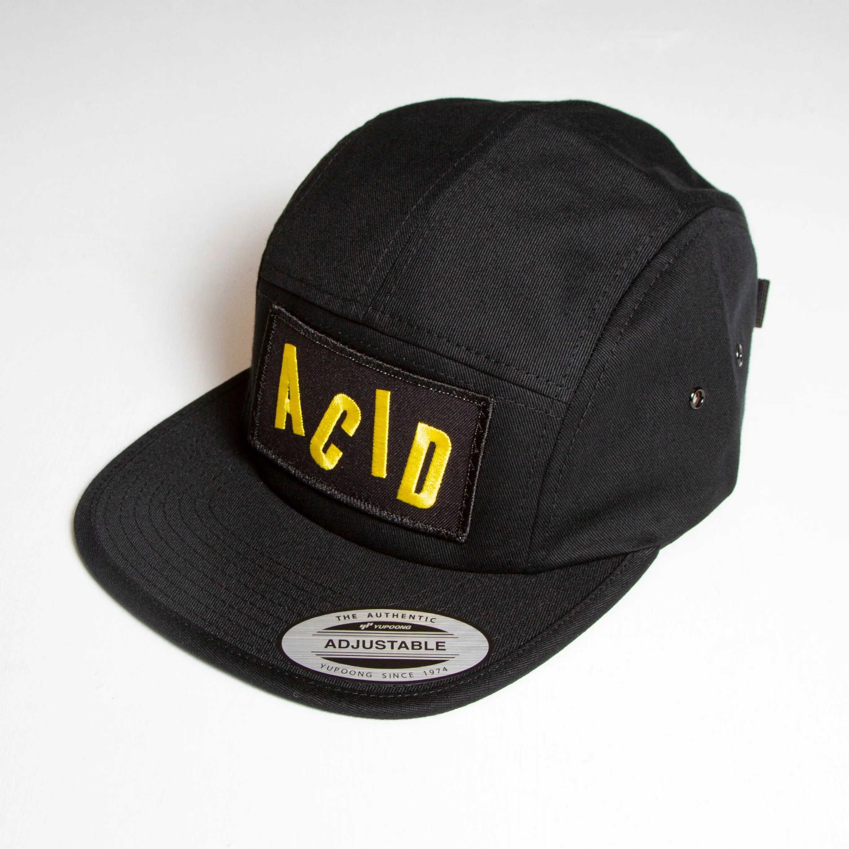 Acid Letter - 5 Panel Cap - Black