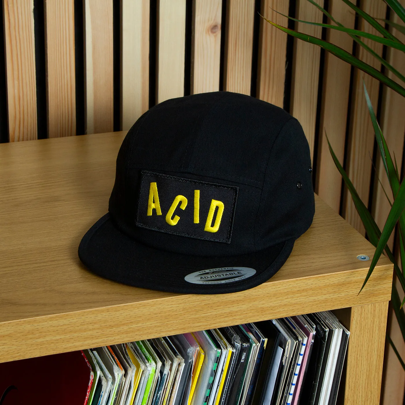 Acid Letter - 5 Panel Cap - Black