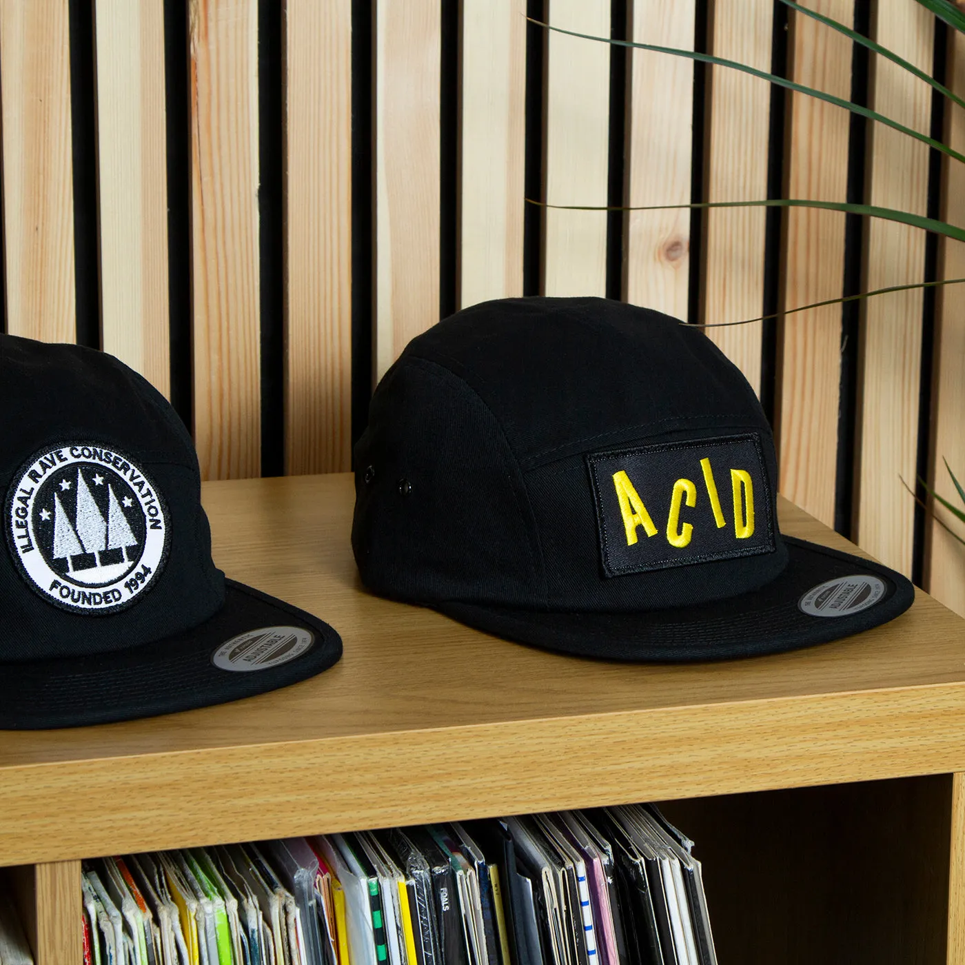 Acid Letter - 5 Panel Cap - Black