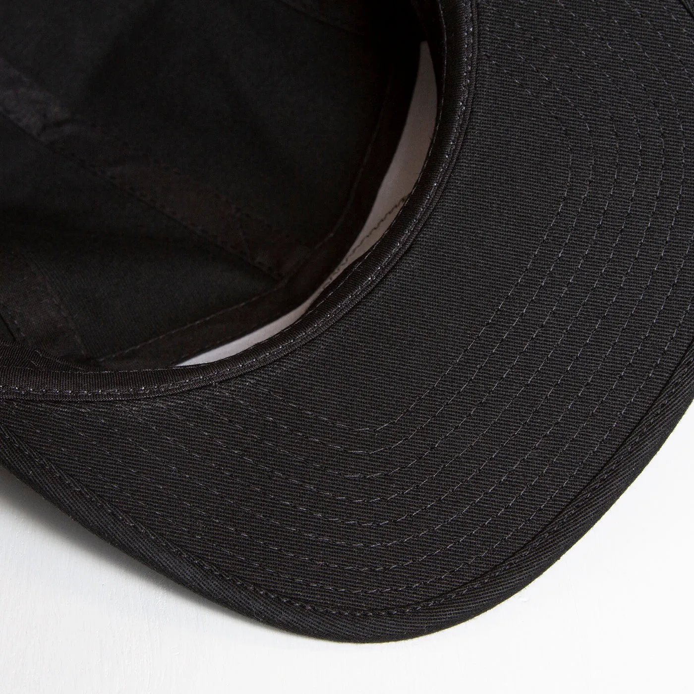 Acid Letter - 5 Panel Cap - Black