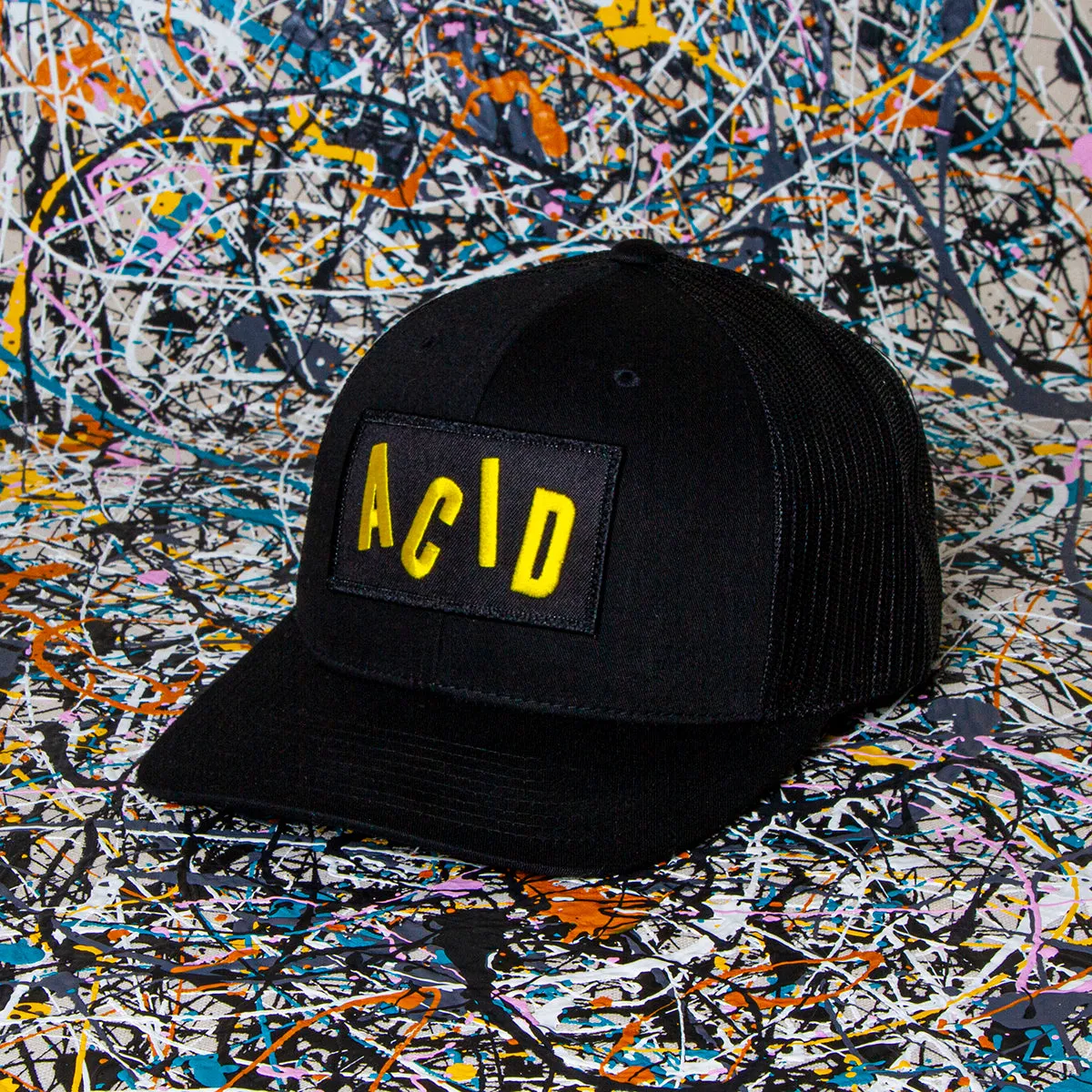 Acid Letter - Trucker Cap - Black