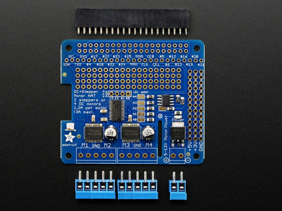 Adafruit DC & Stepper Motor HAT for Raspberry Pi - Mini Kit