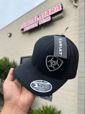 Ariat Grey/Blk Logo Patch Cap