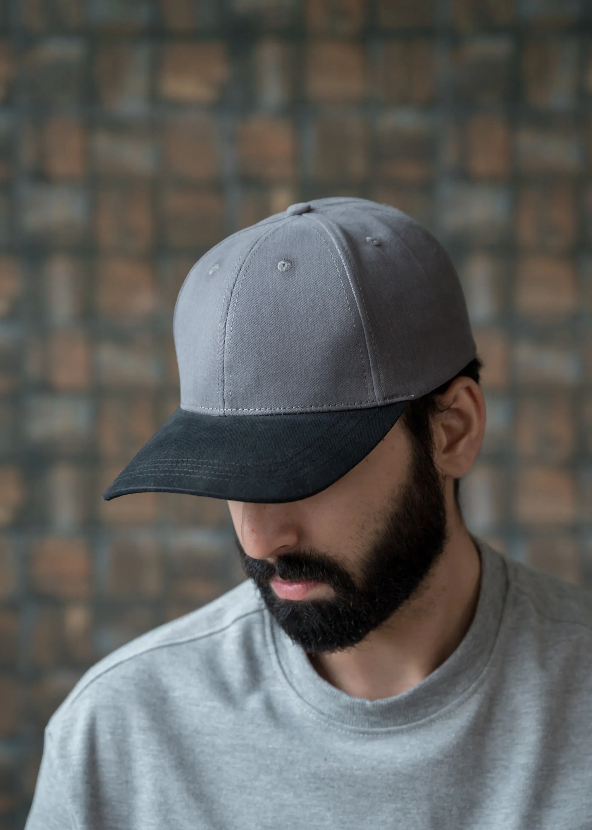 Black & Grey — Dual Tone Twill Cap