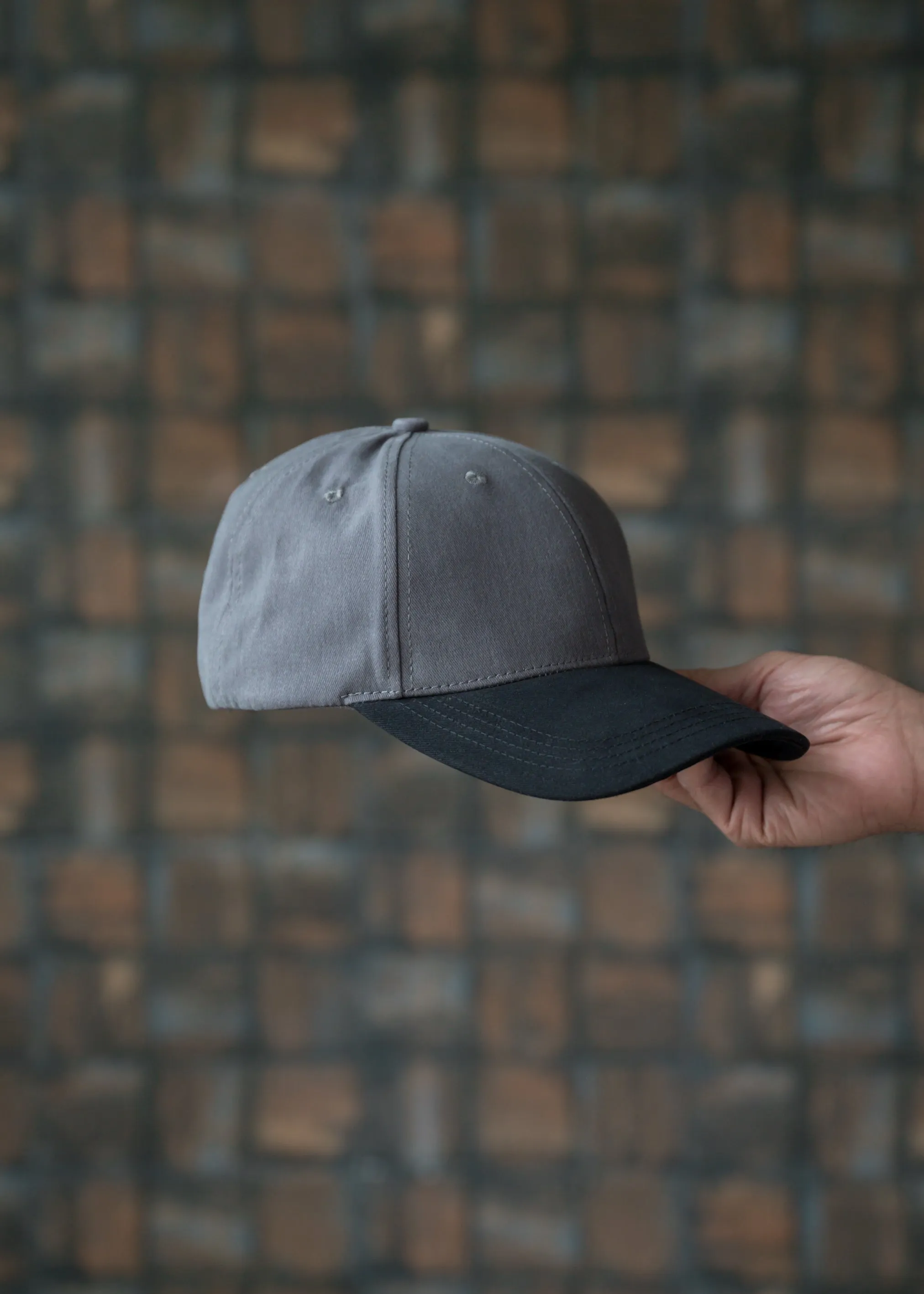 Black & Grey — Dual Tone Twill Cap