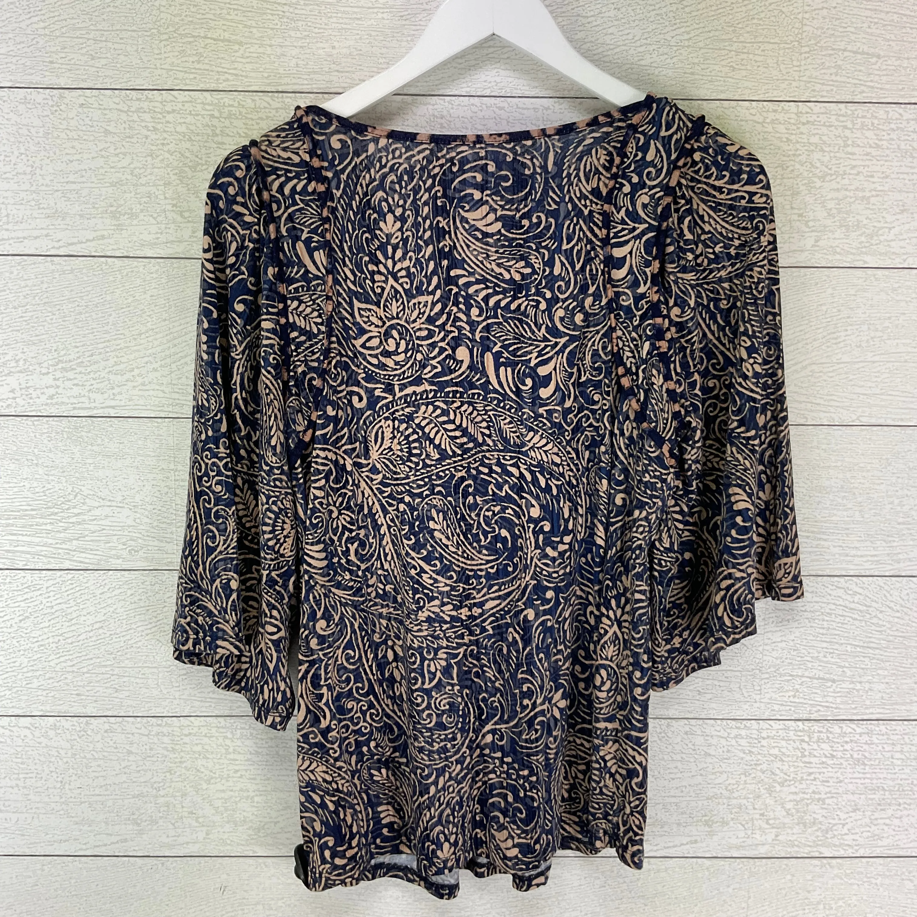 Blue Top 3/4 Sleeve Cupio, Size S