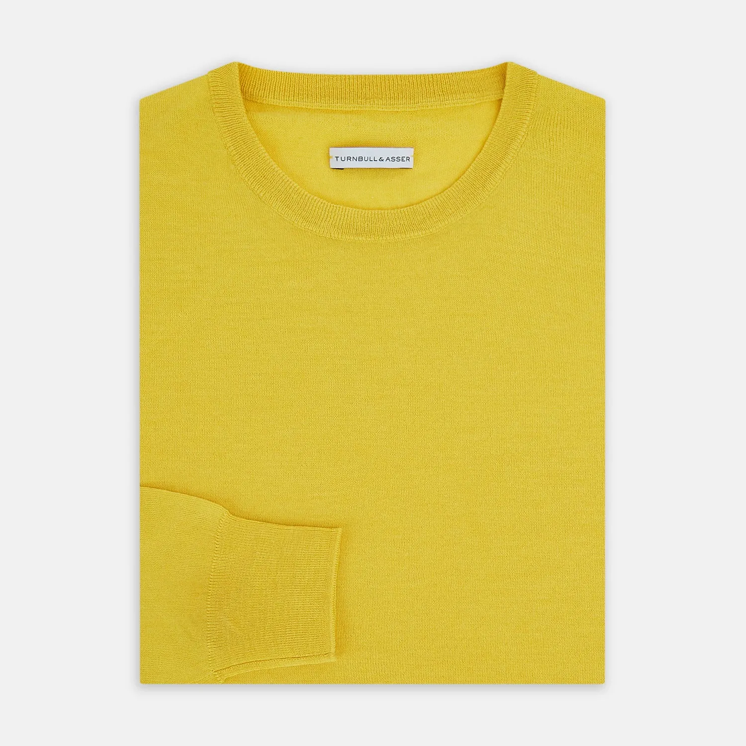 Canary Yellow Merino Round Neck Jumper