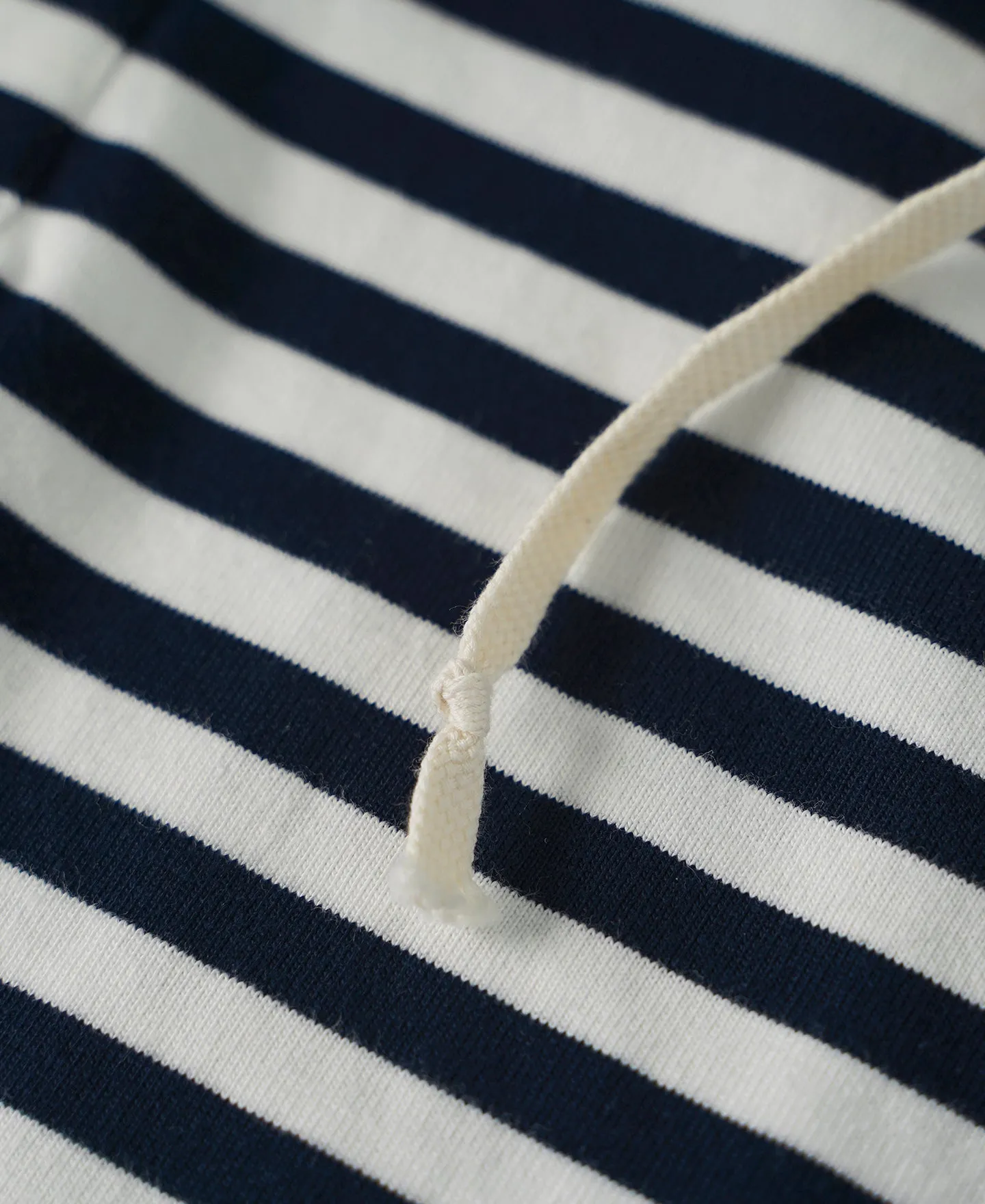 Classic Fit Breton Stripe Cotton Jersey Hoodie