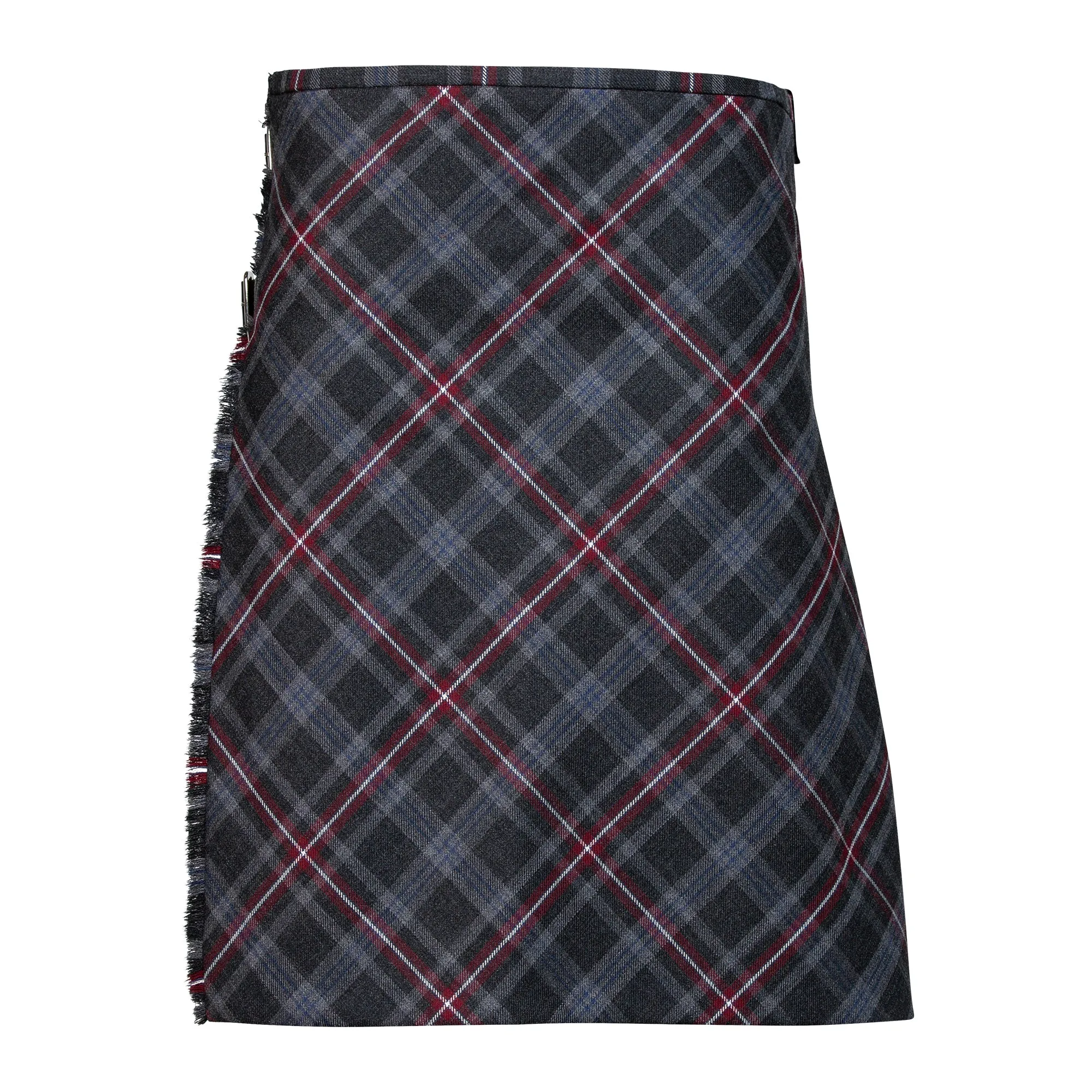 Clearance MTM Wool Kilt - 8 Yard - Hebridean Heather - Biased Front - Waist 36 Length 24.5