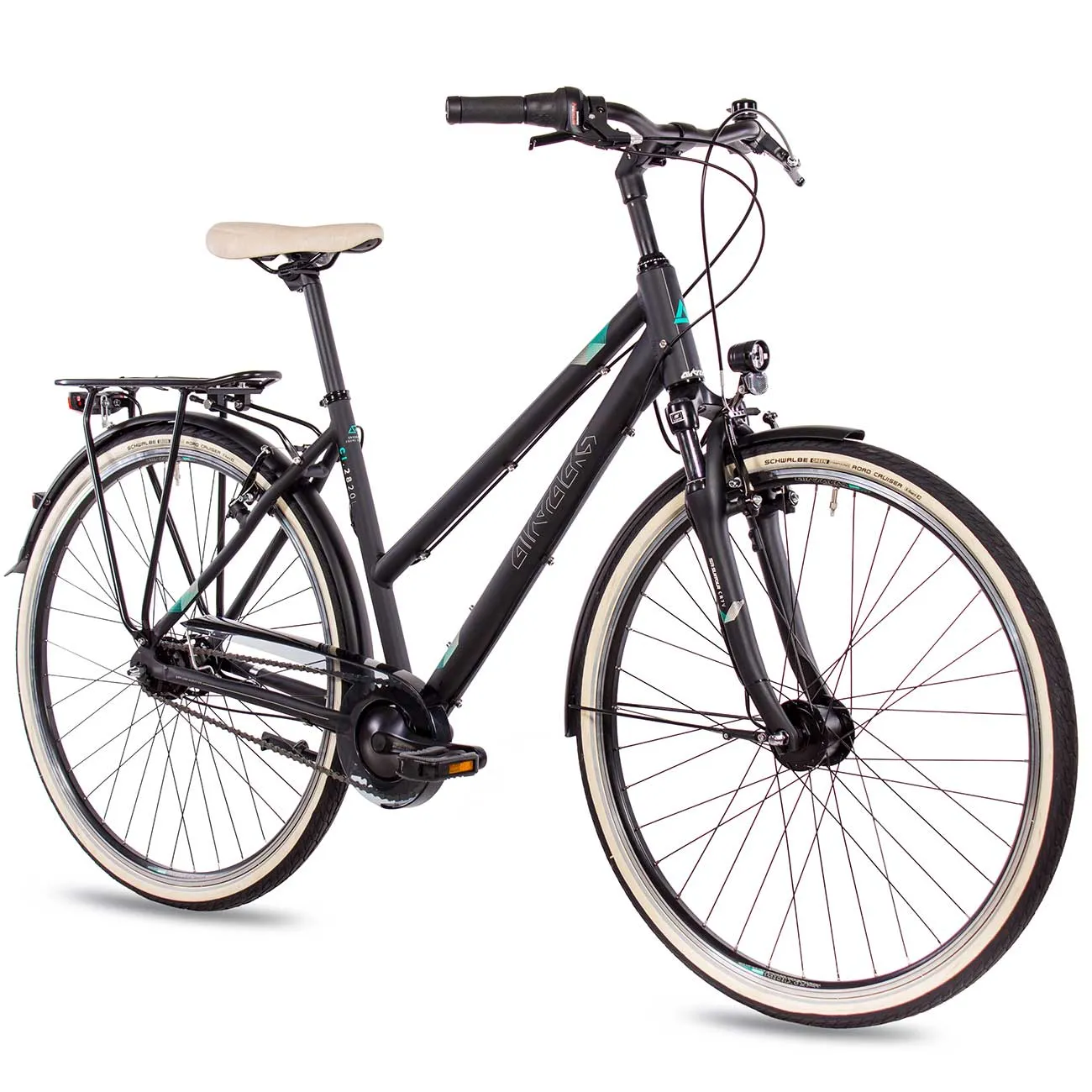 Damen City Fahrrad 28 Zoll Cityrad CI.2820L Shimano Nexus 7 Gang Schwarz Matt