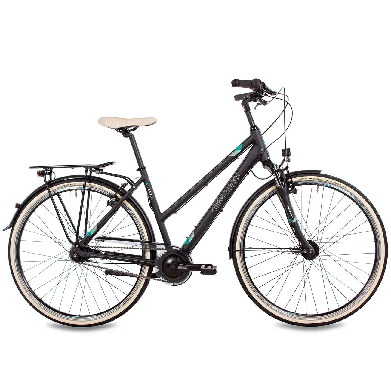 Damen City Fahrrad 28 Zoll Cityrad CI.2820L Shimano Nexus 7 Gang Schwarz Matt