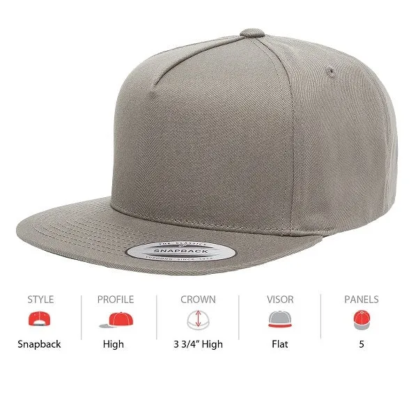 FLEXFIT 6007 Classic 5 Panel Cap - 5 Colours