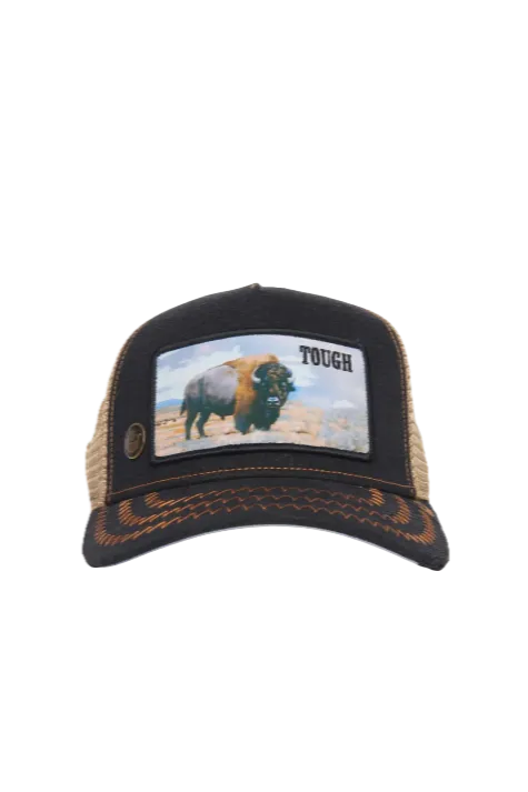 Goorin Bros Buffalo Tough  Model No. 70U9H {Tough} Trucker Hat (Black)