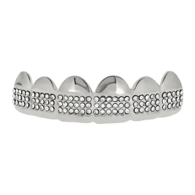 Grillz Silver Teeth Top Triple Row