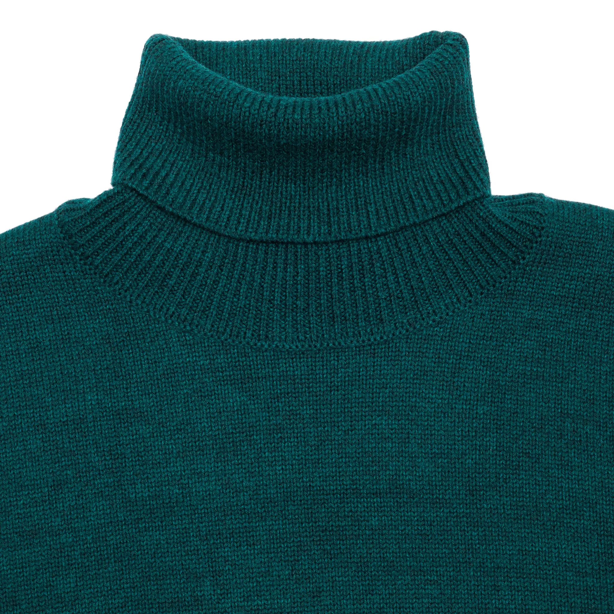 GRP Dolcevita Rollneck Merino Jumper in Emerald Green