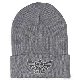 Legend Of Zelda Embroidered Wingcrest Triforce Knit Cuff Beanie Hat Cap