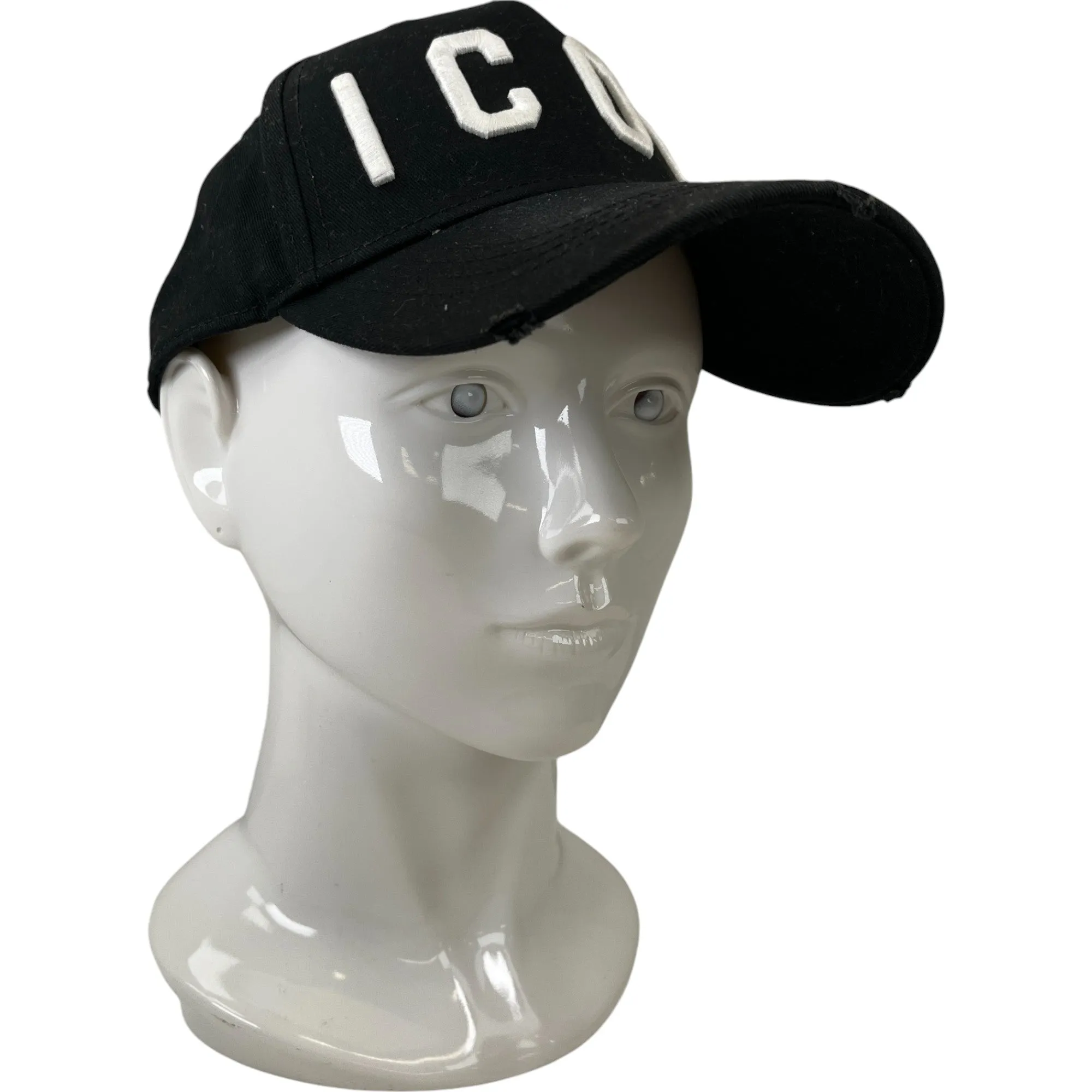 Men's Icon Logo Distressed Cap Black