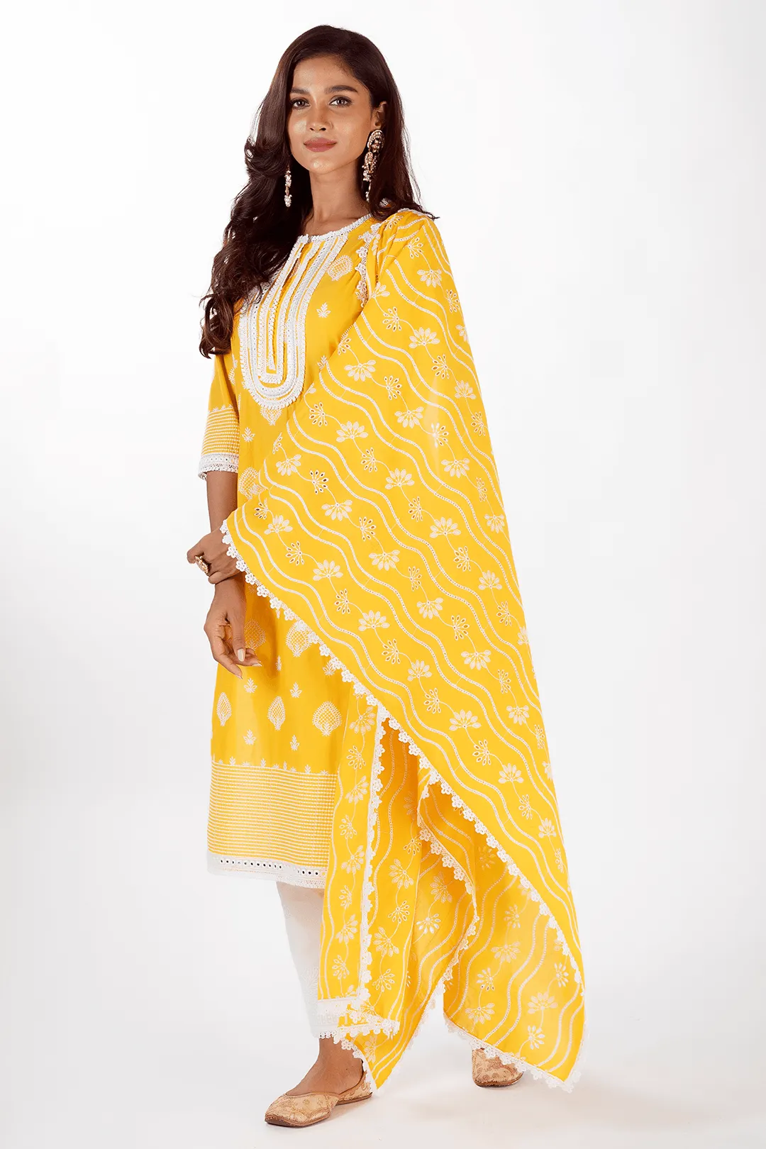 Mulmul Cotton Gene Mango Kurta