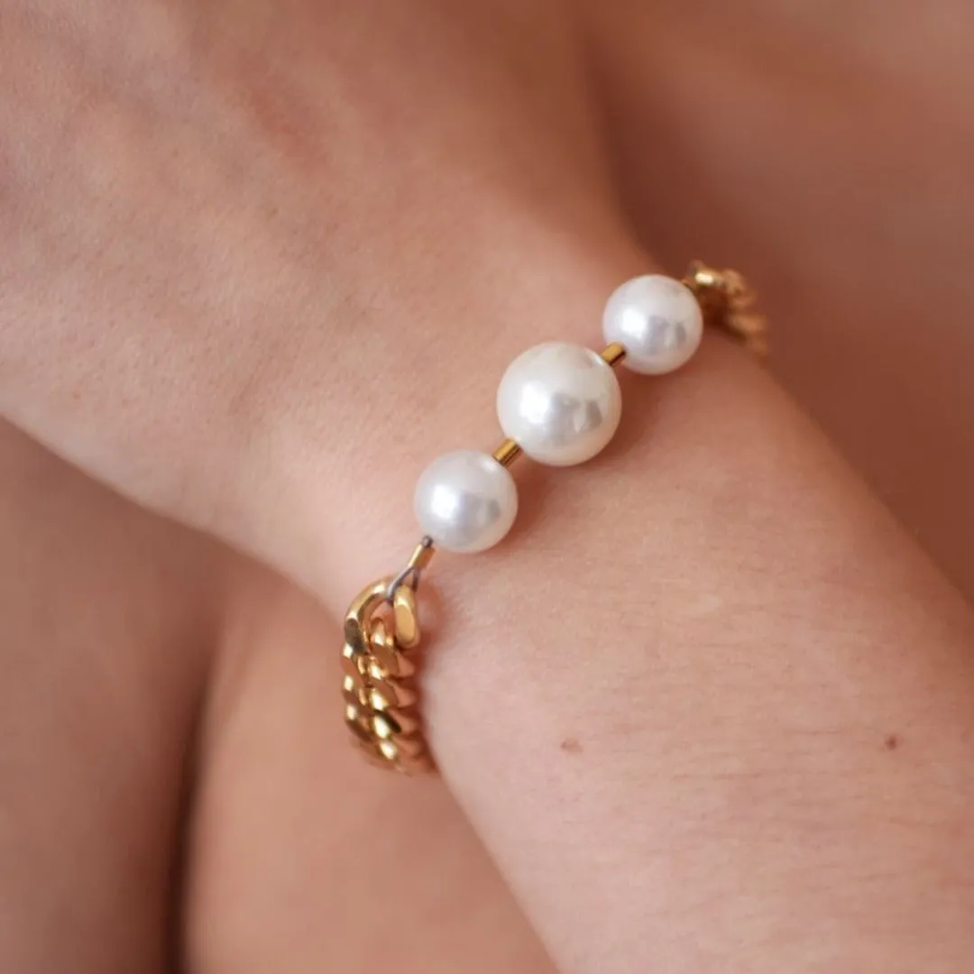 Pearl Pansar Bracelet