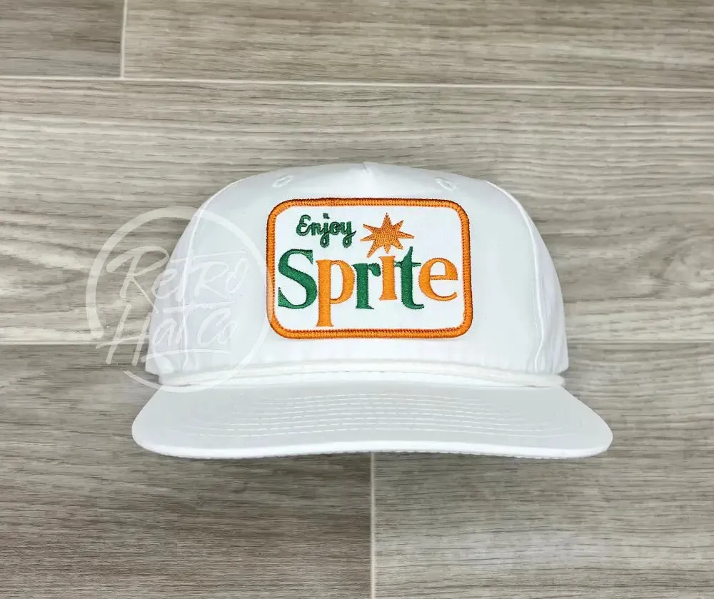 Retro Sprite Patch on Solid White Retro Rope Hat