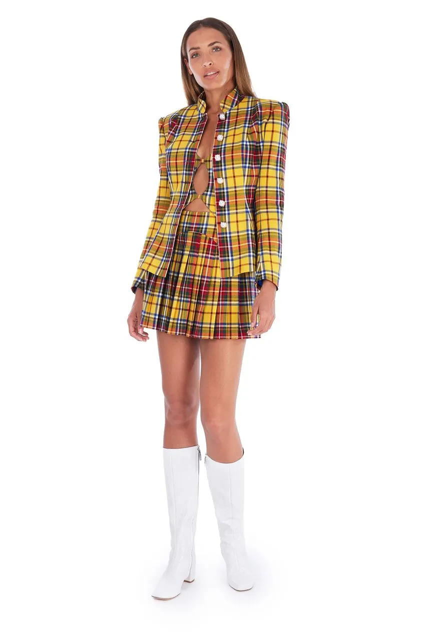 Tartan Yellow Corset Top