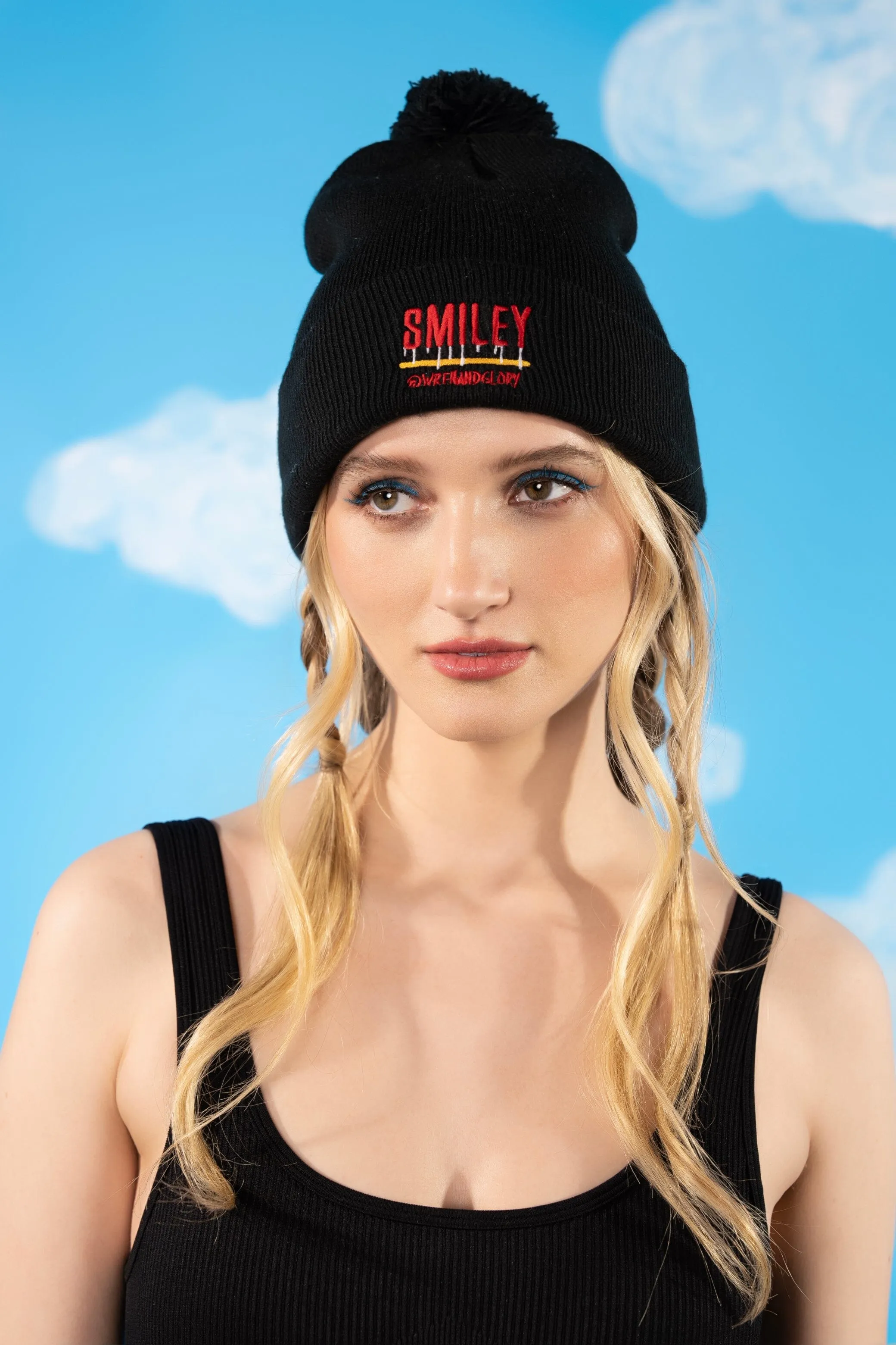 'The Smiley Beanie' Embroidered Hat