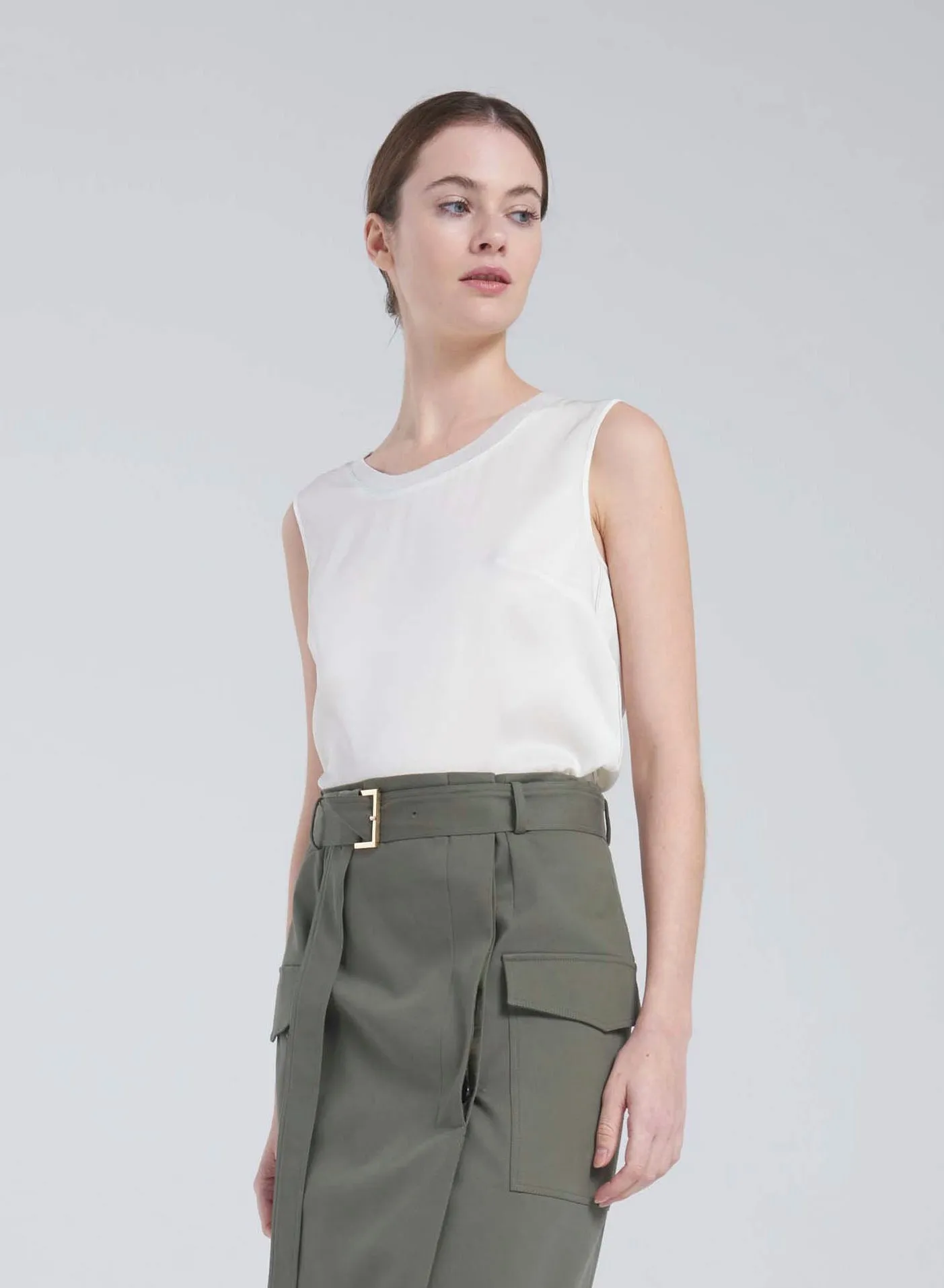 TOP IN TWILL DI SETA