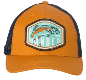 Trout Scout Trucker Cap - Orange/Navy