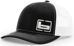 Trucker Black/White Side Logo Cap