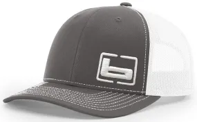 Trucker Charcoal/White Side Logo Cap