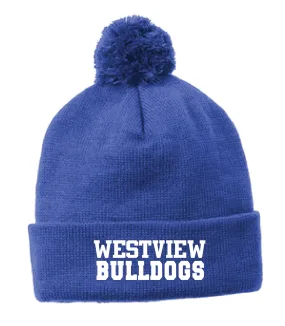 Westview Elementary - Sport-Tek ® Solid Pom Pom Beanie