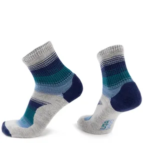 Wool Micro Crew Sock - Fade Blue 2 pair